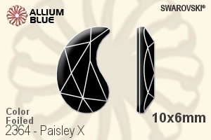 施華洛世奇 Paisley X 平底石 (2364) 10x6mm - 顏色 白金水銀底 - 關閉視窗 >> 可點擊圖片