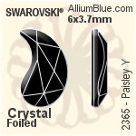 Swarovski Paisley Y Flat Back No-Hotfix (2365) 6x3.7mm - Color Unfoiled