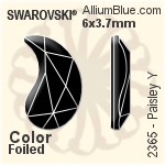 Swarovski Paisley Y Flat Back No-Hotfix (2365) 10x6mm - Crystal Effect Unfoiled