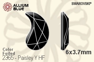 Swarovski Paisley Y Flat Back Hotfix (2365) 6x3.7mm - Color With Aluminum Foiling