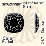 Swarovski Cushion Flat Back No-Hotfix (2471) 7mm - Crystal Effect With Platinum Foiling
