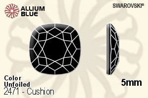 Swarovski Cushion Flat Back No-Hotfix (2471) 5mm - Color Unfoiled
