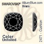 Swarovski Cushion Flat Back No-Hotfix (2471) 5mm - Clear Crystal With Platinum Foiling