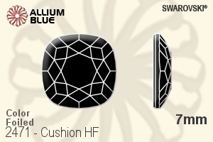 施华洛世奇 Cushion 熨底平底石 (2471) 7mm - 颜色 铝质水银底 - 关闭视窗 >> 可点击图片