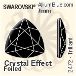 Swarovski Trapeze Flat Back No-Hotfix (2772) 6.5x2.1mm - Clear Crystal With Platinum Foiling