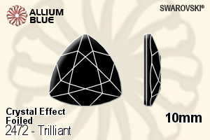Swarovski Trilliant Flat Back No-Hotfix (2472) 10mm - Crystal Effect With Platinum Foiling - Haga Click en la Imagen para Cerrar