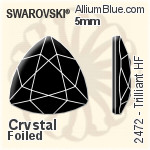 スワロフスキー Trilliant ラインストーン ホットフィックス (2472) 10mm - カラー 裏面アルミニウムフォイル