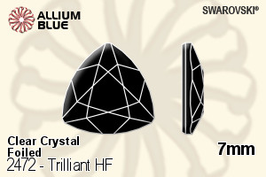 Swarovski Trilliant Flat Back Hotfix (2472) 7mm - Clear Crystal With Aluminum Foiling