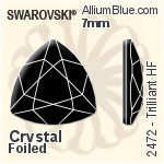 Swarovski Trilliant Flat Back Hotfix (2472) 7mm - Clear Crystal With Aluminum Foiling