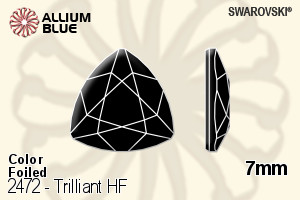 Swarovski Trilliant Flat Back Hotfix (2472) 7mm - Color With Aluminum Foiling