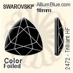 スワロフスキー Trilliant ラインストーン ホットフィックス (2472) 10mm - カラー 裏面アルミニウムフォイル