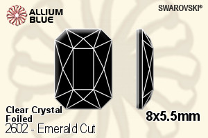 施华洛世奇 Emerald 切工 平底石 (2602) 8x5.5mm - 透明白色 白金水银底 - 关闭视窗 >> 可点击图片