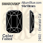 Swarovski Emerald Cut Flat Back No-Hotfix (2602) 14x10mm - Color Unfoiled