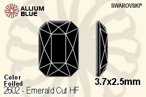 施華洛世奇 Emerald 切工 熨底平底石 (2602) 3.7x2.5mm - 顏色 鋁質水銀底 - 關閉視窗 >> 可點擊圖片