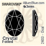 Swarovski Kite Flat Back No-Hotfix (2771) 6.4x4.2mm - Clear Crystal With Platinum Foiling