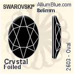 Swarovski Oval Flat Back No-Hotfix (2603) 14x10mm - Color With Platinum Foiling