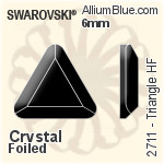 Swarovski Triangle Flat Back Hotfix (2711) 6mm - Color (Half Coated) With Aluminum Foiling