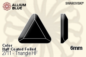 スワロフスキー Triangle ラインストーン ホットフィックス (2711) 6mm - カラー（ハーフ　コーティング） 裏面アルミニウムフォイル - ウインドウを閉じる