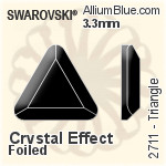 施華洛世奇 Triangle 平底石 (2711) 3.3mm - 白色（半塗層） 白金水銀底