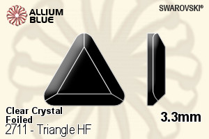 スワロフスキー Triangle ラインストーン ホットフィックス (2711) 3.3mm - クリスタル 裏面アルミニウムフォイル - ウインドウを閉じる