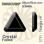 スワロフスキー Triangle ラインストーン ホットフィックス (2711) 3.3mm - クリスタル エフェクト 裏面アルミニウムフォイル