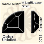 Swarovski Connector Flat Back No-Hotfix (2715) 3mm - Crystal Effect With Platinum Foiling