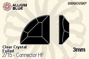 施华洛世奇 Connector 熨底平底石 (2715) 3mm - 透明白色 铝质水银底