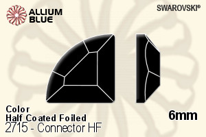施华洛世奇 Connector 熨底平底石 (2715) 6mm - 颜色（半涂层） 铝质水银底