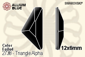 施华洛世奇 Triangle Alpha 平底石 (2738) 12x6mm - 颜色 白金水银底 - 关闭视窗 >> 可点击图片
