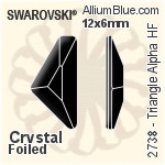 施華洛世奇 Triangle Alpha 熨底平底石 (2738) 12x6mm - 顏色 鋁質水銀底