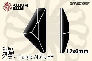 スワロフスキー Triangle Alpha ラインストーン ホットフィックス (2738) 12x6mm - カラー 裏面アルミニウムフォイル - ウインドウを閉じる