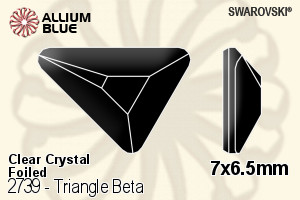 施華洛世奇 Triangle Beta 平底石 (2739) 7x6.5mm - 透明白色 白金水銀底 - 關閉視窗 >> 可點擊圖片
