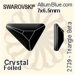 Swarovski Triangle Beta Flat Back No-Hotfix (2739) 7x6.5mm - Crystal Effect Unfoiled