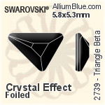 施華洛世奇 Triangle Beta 平底石 (2739) 5.8x5.3mm - 白色（半塗層） 白金水銀底