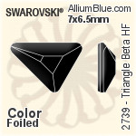 施華洛世奇 Triangle Beta 熨底平底石 (2739) 5.8x5.3mm - 白色（半塗層） 鋁質水銀底