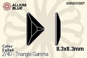 施華洛世奇 Triangle Gamma 平底石 (2740) 8.3x8.3mm - 顏色 白金水銀底