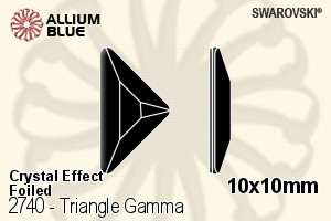 施華洛世奇 Triangle Gamma 平底石 (2740) 10x10mm - 白色（半塗層） 白金水銀底 - 關閉視窗 >> 可點擊圖片