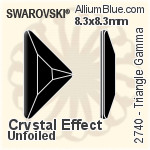 施华洛世奇 Triangle Beta 平底石 (2739) 5.8x5.3mm - 白色（半涂层） 无水银底