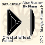 施华洛世奇 Triangle Gamma 熨底平底石 (2740) 10x10mm - 白色（半涂层） 铝质水银底
