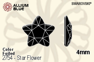 施华洛世奇 Star Flower 平底石 (2754) 4mm - 颜色 白金水银底