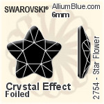 スワロフスキー Star Flower ラインストーン (2754) 4mm - カラー 裏面プラチナフォイル