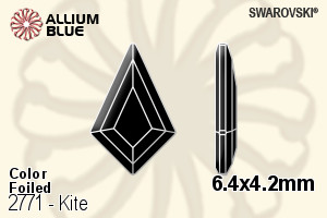 SWAROVSKI 2771 6.4X4.2MM BLACK DIAMOND F