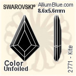 Swarovski Kite Flat Back No-Hotfix (2771) 8.6x5.6mm - Crystal Effect With Platinum Foiling