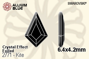 Swarovski Kite Flat Back No-Hotfix (2771) 6.4x4.2mm - Crystal Effect With Platinum Foiling - Haga Click en la Imagen para Cerrar