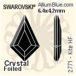施華洛世奇 Kite 熨底平底石 (2771) 6.4x4.2mm - 顏色 鋁質水銀底