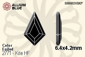 施華洛世奇 Kite 熨底平底石 (2771) 6.4x4.2mm - 顏色 鋁質水銀底 - 關閉視窗 >> 可點擊圖片