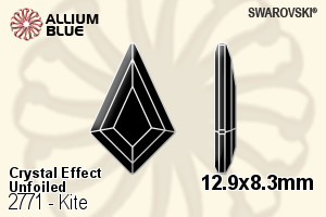 Swarovski Kite Flat Back No-Hotfix (2771) 12.9x8.3mm - Crystal Effect Unfoiled - Click Image to Close