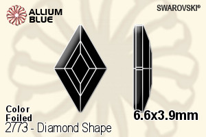 施华洛世奇 Diamond Shape 平底石 (2773) 6.6x3.9mm - 颜色 白金水银底 - 关闭视窗 >> 可点击图片