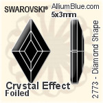 Swarovski Navette Flat Back No-Hotfix (2200) 4x2mm - Crystal Effect With Platinum Foiling