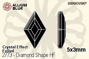 Swarovski Diamond Shape Flat Back Hotfix (2773) 5x3mm - Crystal Effect With Aluminum Foiling - Haga Click en la Imagen para Cerrar